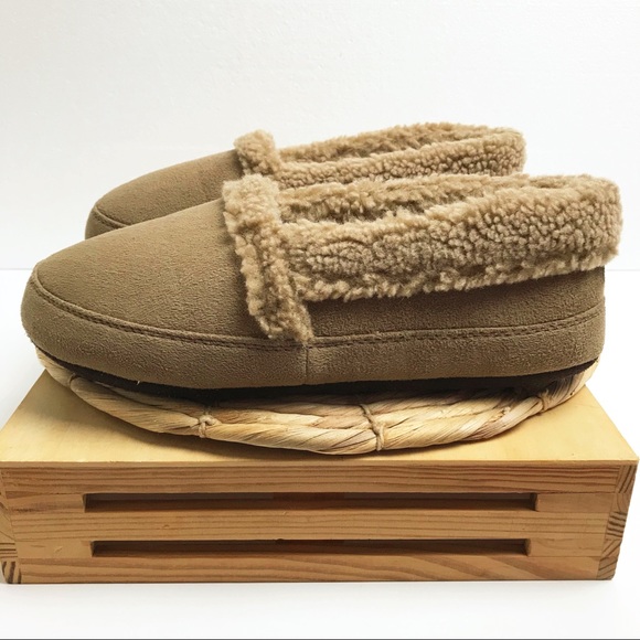 LL Bean Fur House Slipper Brown 10 Medium - Picture 2 of 8